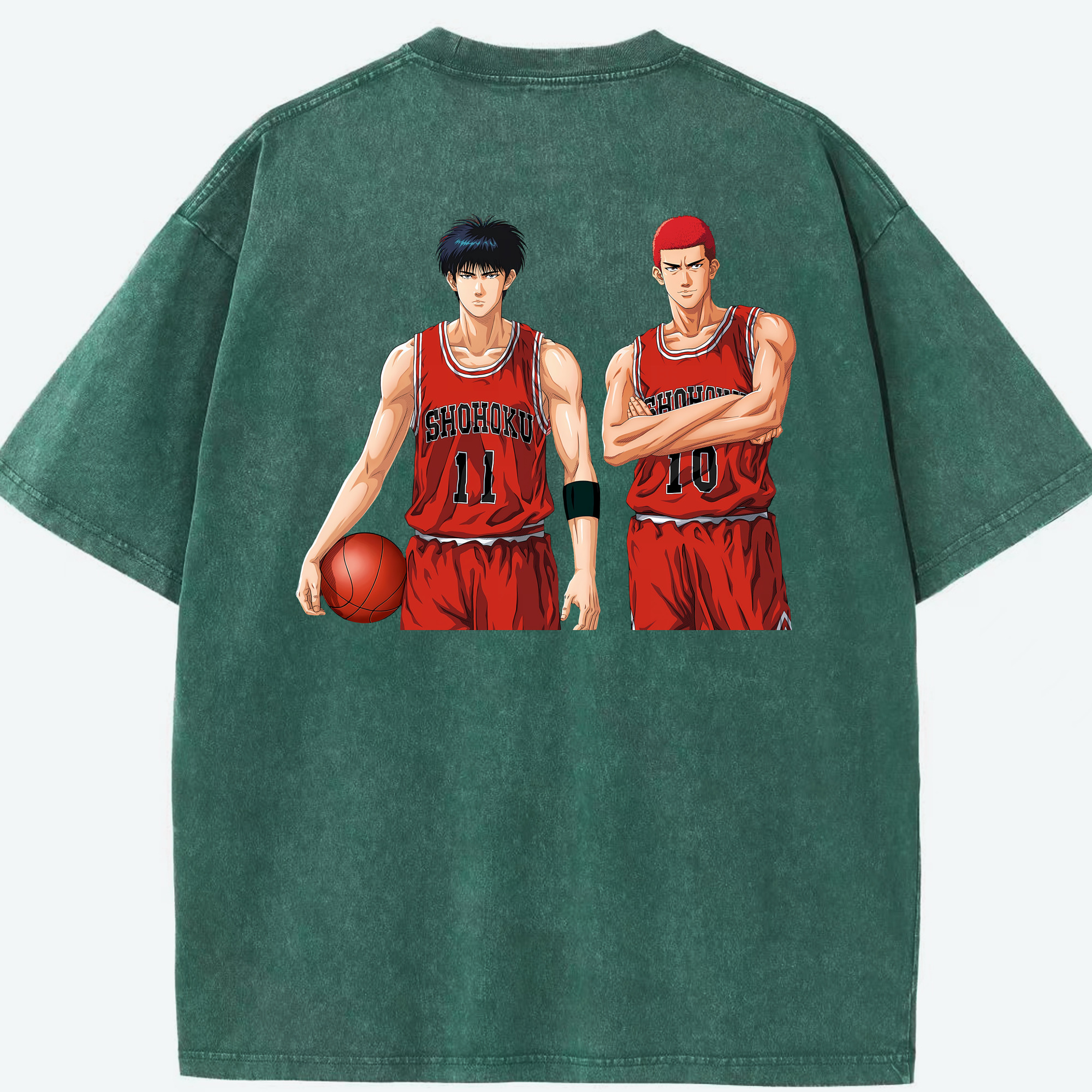 （画像用） SLAM DUNK／スラムダンク 綿100% ヴィンテージ風 半袖Tシャツ（背面プリント）